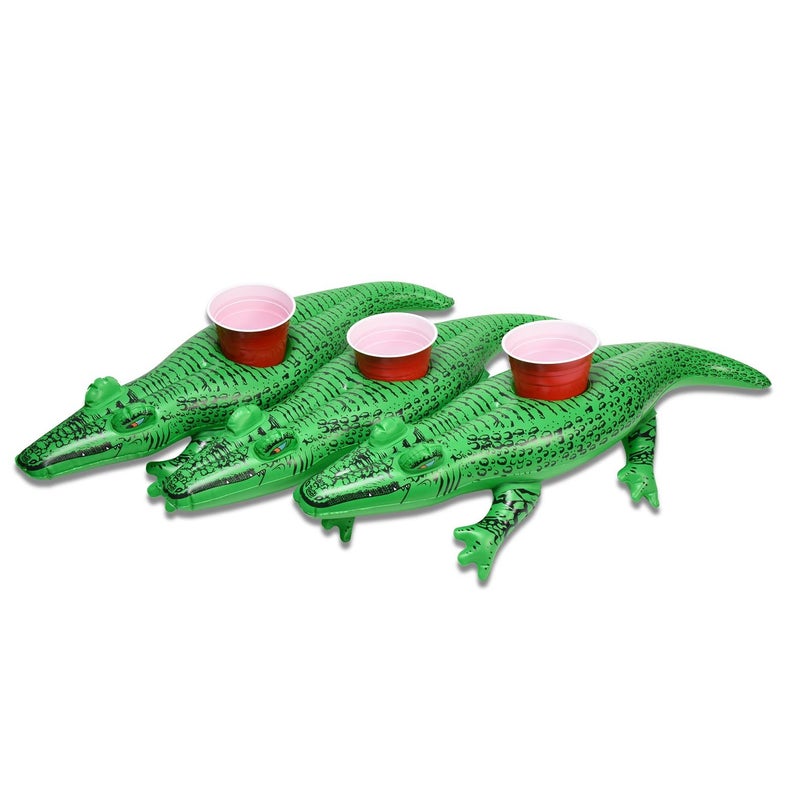 GoFloats Inflatable Pool and Hot Tub Drink Holders (3 Pack) (Choose - Unicorn, Flamingo, Palm Tree and More) - Image 2